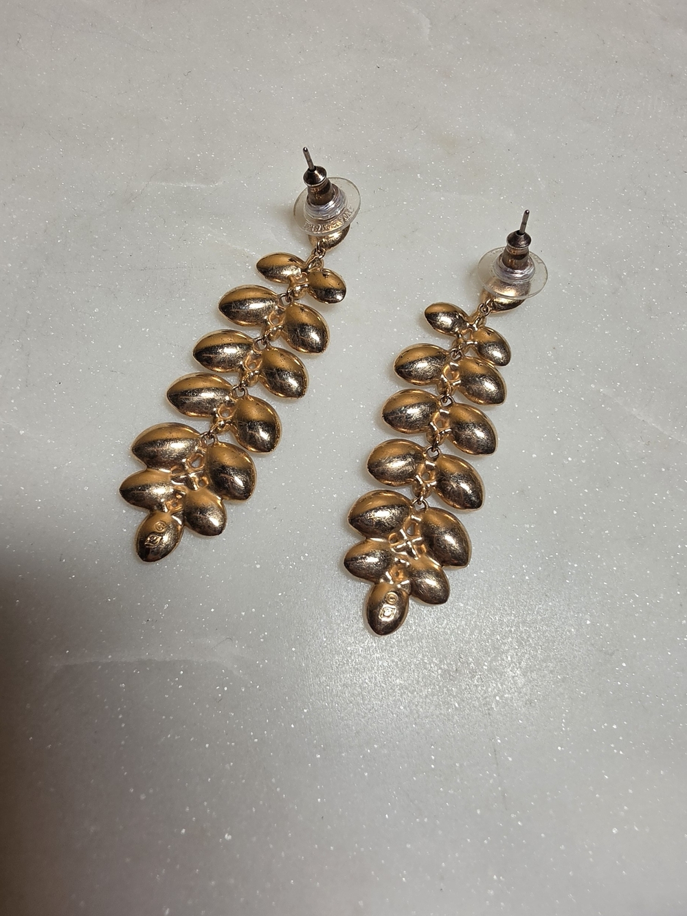 Swarovski Earrings - Gold-Tone Crystal Cascading Leaf Statement Earrings - Picture 3 of 5